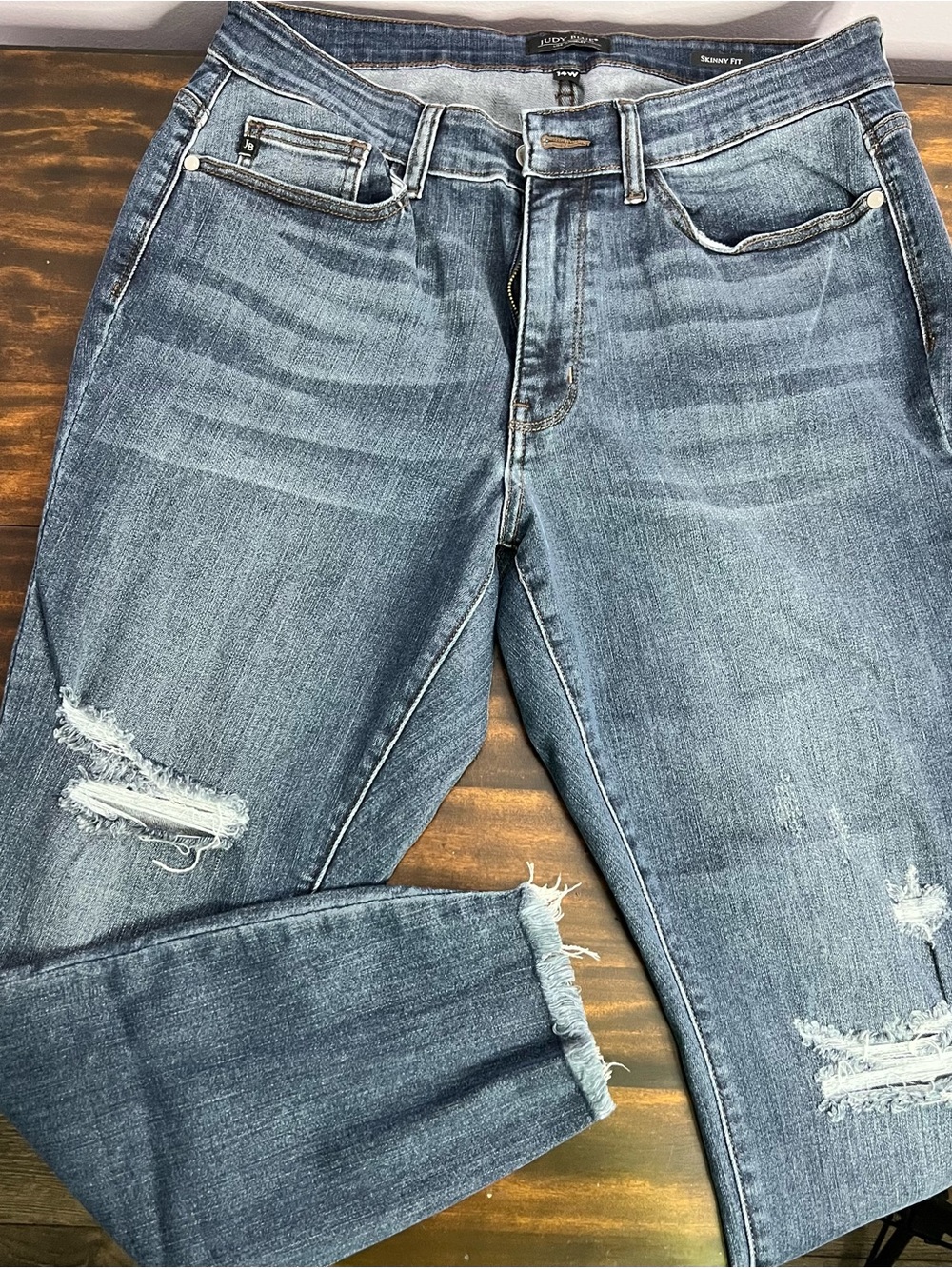 Skinny Fit Distressed Women's Jeans - Judy Blue